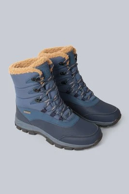 Blizzard — damskie wodoodporne śniegowce z materiałów z recyklingu - Navy Animal