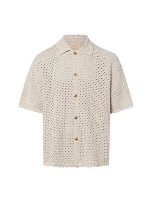 BLKVIS Koszula męska Mężczyźni Regular Fit Bawełna beżowy wypukły wzór tkaniny,