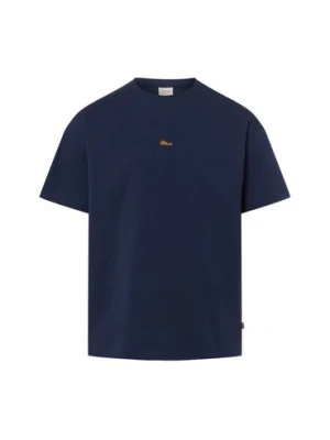 BLKVIS Koszulka męska - Script Mężczyźni Bawełna (100%) niebieski,