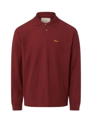 BLKVIS Męska koszulka polo z dzianiny Mężczyźni Bawełna brązowy jednolity,