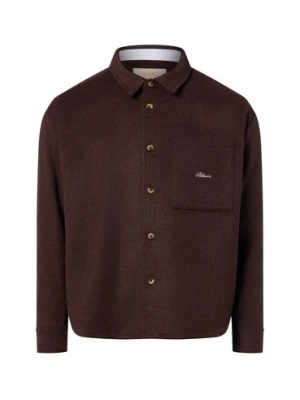 BLKVIS Męska kurtka koszulowa z wełną Mężczyźni Comfort Fit Sztuczne włókno brązowy marmurkowy,