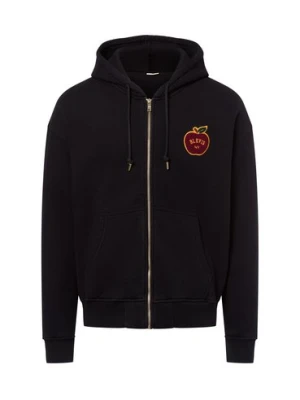 BLKVIS Męska kurtka z kapturem - Apple Zip Hoody Mężczyźni Bawełna czarny jednolity,