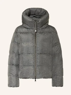 Blonde No.8 Kurtka Pikowana Z Ozdobnymi Kamykami grau