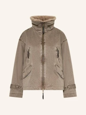 Blonde No.8 Kurtka Ze Sztucznym Futrem beige