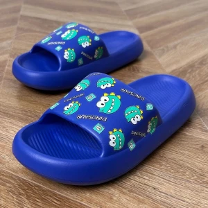 Blue klapki dziecięce z nadrukiem niebieskie Inna marka
