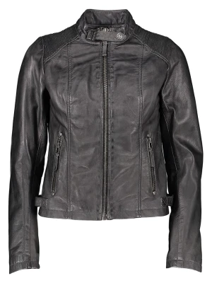 BLUE MONKEY Skórzana kurtka "Helia" w kolorze ciemnoszarym rozmiar: XL