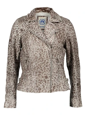 BLUE MONKEY Skórzana kurtka w kolorze szarym rozmiar: L