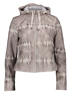 BLUE MONKEY Skórzana kurtka w kolorze szarym rozmiar: M