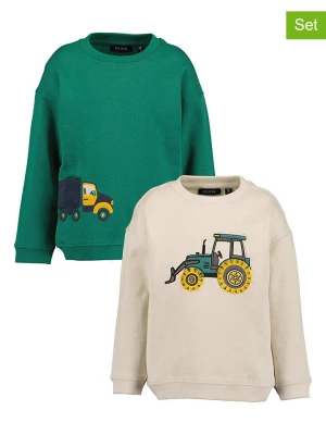 Blue Seven Bluzy (2 szt.) w kolorze beżowo-zielonym rozmiar: 116