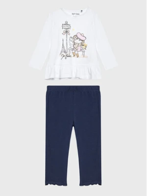 Blue Seven Komplet bluzka i legginsy 966009 Biały Regular Fit