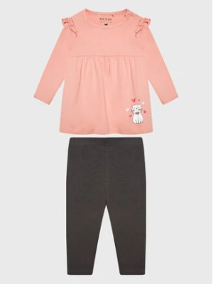 Blue Seven Komplet sukienka i legginsy 966005 Różowy Regular Fit