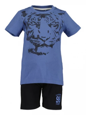 Blue Seven Komplet t-shirt i spodenki 826023 X Niebieski Regular Fit