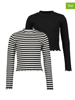 Blue Seven Koszulki (2 szt.) w kolorze biało-czarnym rozmiar: 140