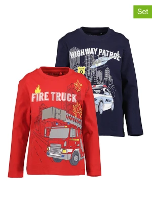 Blue Seven Koszulki (2 szt.) w kolorze czerwono-granatowym rozmiar: 122