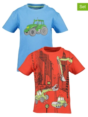 Blue Seven Koszulki (2 szt.) w kolorze czerwonym i niebieskim rozmiar: 122