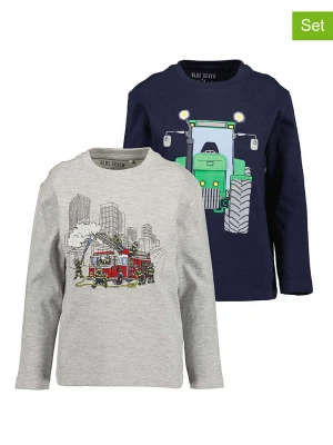 Blue Seven Koszulki (2 szt.) w kolorze granatowo-szarym rozmiar: 122