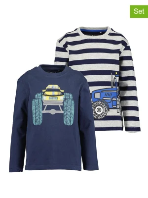 Blue Seven Koszulki (2 szt.) w kolorze jasnoszaro-granatowym rozmiar: 122