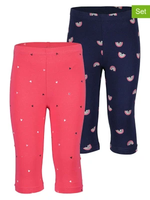 Blue Seven Legginsy (2 szt.) w kolorze różowo-granatowym rozmiar: 110