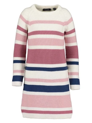 Blue Seven Sukienka dzianinowa w kolorze szaroróżowo-kremowym rozmiar: 104
