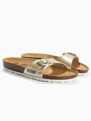 Bluebay Klapki "Anthemis" w kolorze beżowym rozmiar: 37