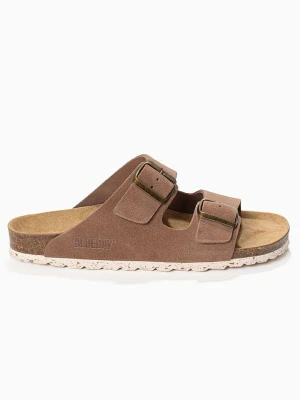 Bluebay Skórzane klapki "Aristote" w kolorze jasnobrązowym rozmiar: 40