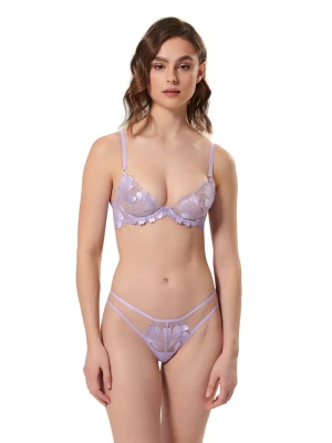 Bluebella Damski biustonosz z fiszbinami Kobiety lila jednolity,