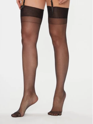 Bluebella Rajstopy Damskie Plain Top Stockings 41459 Czarny