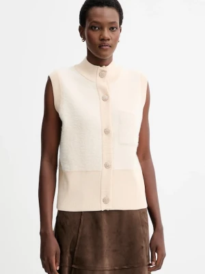 Blugirl Blumarine kamizelka damski kolor beżowy RF5236.MA39R