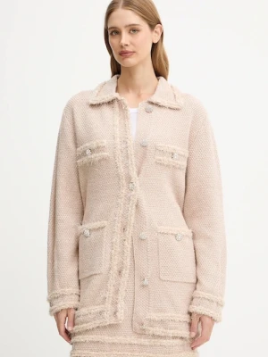 Blugirl Blumarine kardigan damski kolor beżowy ciepły RF5228.MA950