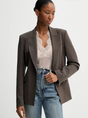 Blugirl Blumarine marynarka i bluzka kolor brązowy jednorzędowa gładka RF5285.T5771