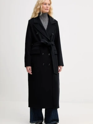 Blugirl Blumarine płaszcz z dodatkiem wełny kolor granatowy RF5242.T221A