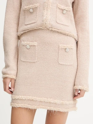 Blugirl Blumarine spódnica kolor beżowy mini rozkloszowana RF5154.MA950