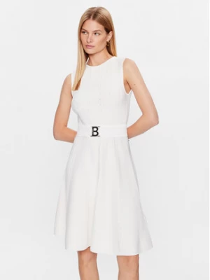 Blugirl Blumarine Sukienka koktajlowa RA3055-MA55N Biały Regular Fit