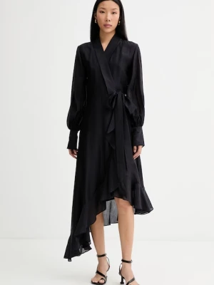 Blugirl Blumarine sukienka kopertowa z lyocellem