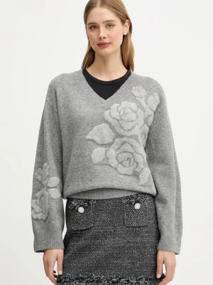 Blugirl Blumarine sweter z domieszką wełny damski kolor szary ciepły RF5155.MA870
