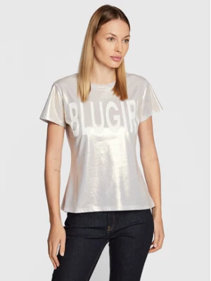 Blugirl Blumarine T-Shirt RF2213-J6559 Srebrny Regular Fit