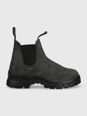 Blundstone sztyblety zamszowe 2238 damskie kolor czarny na platformie