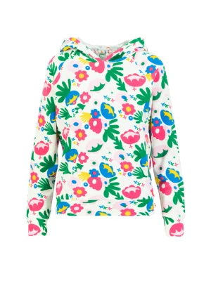 Blutsgeschwister Bluza "Miracle of Wimbledonhappy" w kolorze białym ze wzorem rozmiar: L