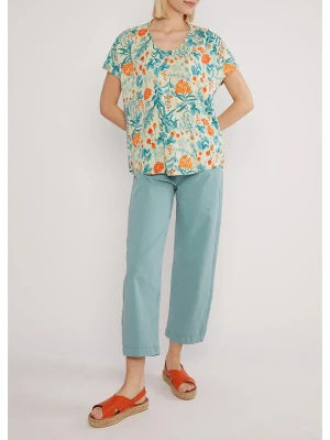 Blutsgeschwister Bluzka "Lets Fly" w kolorze brzoskwiniowo-turkusowym rozmiar: S