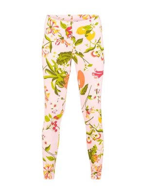 Blutsgeschwister Legginsy "Totally Thermofull of light vitamins" w kolorze jasnoróżowo-zielonym rozmiar: M