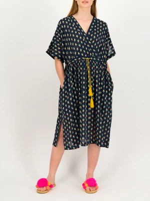 Blutsgeschwister Sukienka "Berberella" w kolorze czarnym ze wzorem rozmiar: L