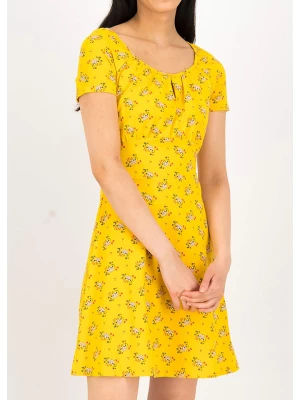 Blutsgeschwister Sukienka "Ducktales Romance" w kolorze żółto-białym rozmiar: S