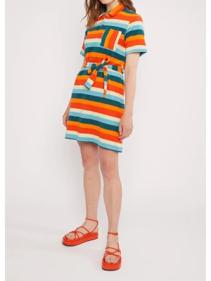 Blutsgeschwister Sukienka "Grand Slam Madamedelightful" w kolorze zielono-pomarańczowym rozmiar: XL
