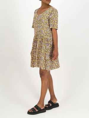 Blutsgeschwister Sukienka "Hang on Honey Summer" w kolorze beżowo-żółto-szarym rozmiar: S