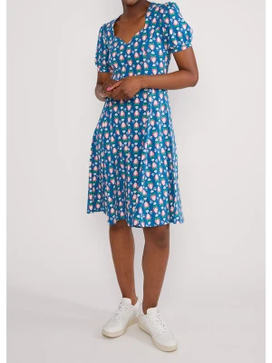 Blutsgeschwister Sukienka "Joyful Heartstrawberry and kiss" w kolorze niebieskim rozmiar: XS