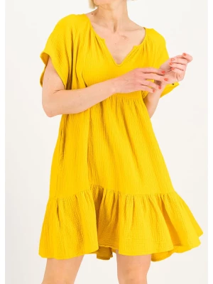 Blutsgeschwister Sukienka "La Farfalla" w kolorze żółtym rozmiar: M
