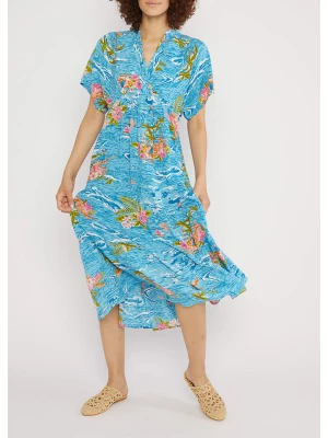 Blutsgeschwister Sukienka "Saint Tropenaloha feeling" w kolorze niebieskim rozmiar: M