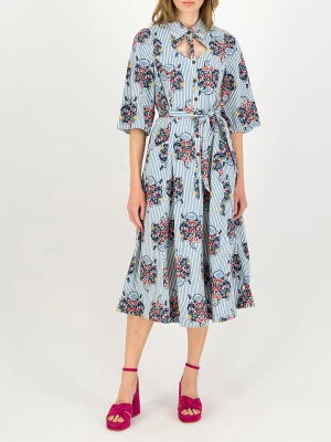 Blutsgeschwister Sukienka "Sneaky Diamond" w kolorze błękitnym ze wzorem rozmiar: S