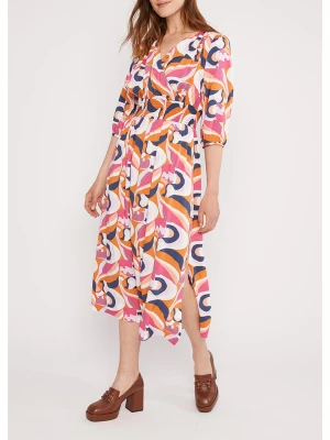 Blutsgeschwister Sukienka "Springtime" w kolorze pomarańczowo-różowo-granatowym rozmiar: L