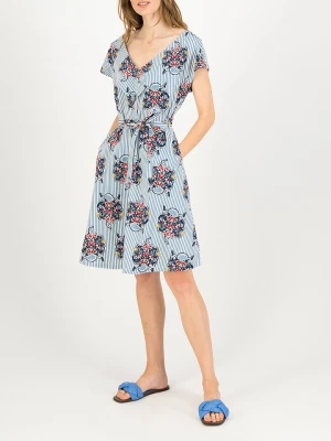 Blutsgeschwister Sukienka "True Love Hourglass" w kolorze błękitnym ze wzorem rozmiar: L